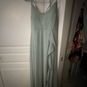Birdie Grey long dress- sage size L. Hemmed length